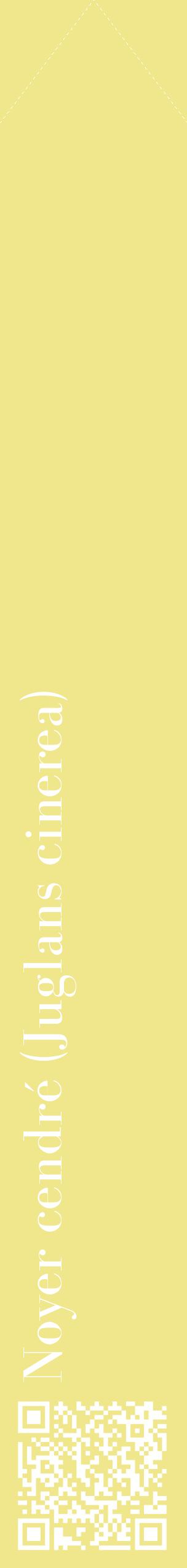 Étiquette de : Juglans cinerea - format c - style blanche20_simplebod avec qrcode et comestibilité
