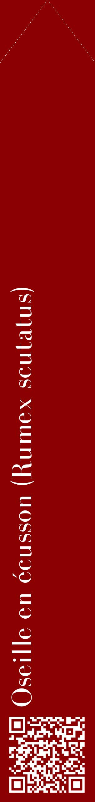 Étiquette de : Rumex scutatus - format c - style blanche34_simplebod avec qrcode et comestibilité