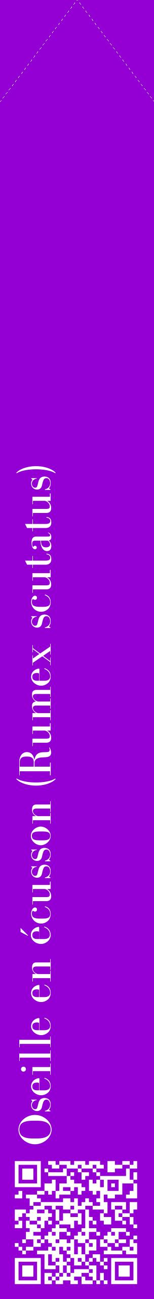 Étiquette de : Rumex scutatus - format c - style blanche48_simplebod avec qrcode et comestibilité