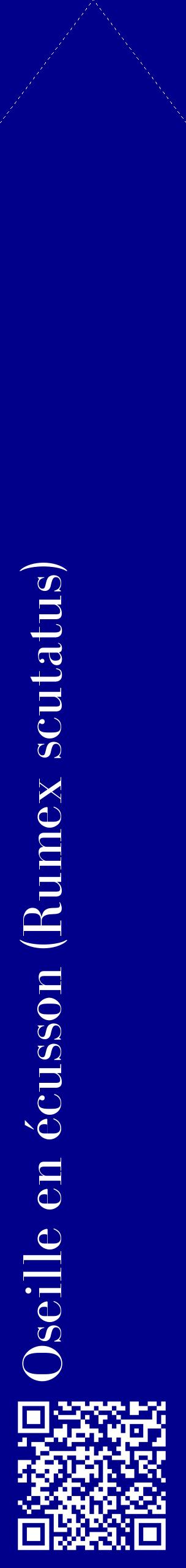Étiquette de : Rumex scutatus - format c - style blanche7_simplebod avec qrcode et comestibilité