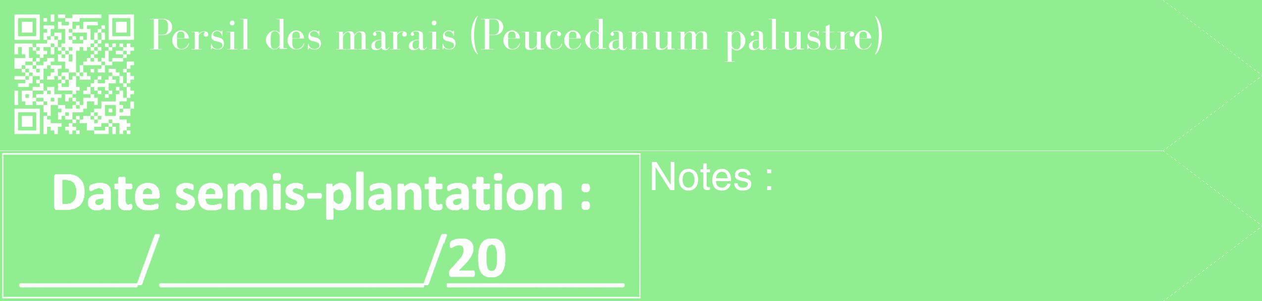 Étiquette de : Peucedanum palustre - format c - style blanche15_simple_simplebod avec qrcode et comestibilité
