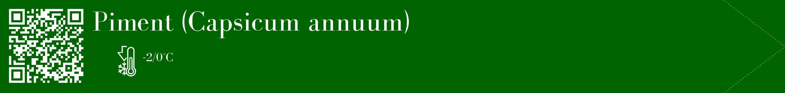 Étiquette de : Capsicum annuum - format c - style blanche8_simple_simplebod avec qrcode et comestibilité