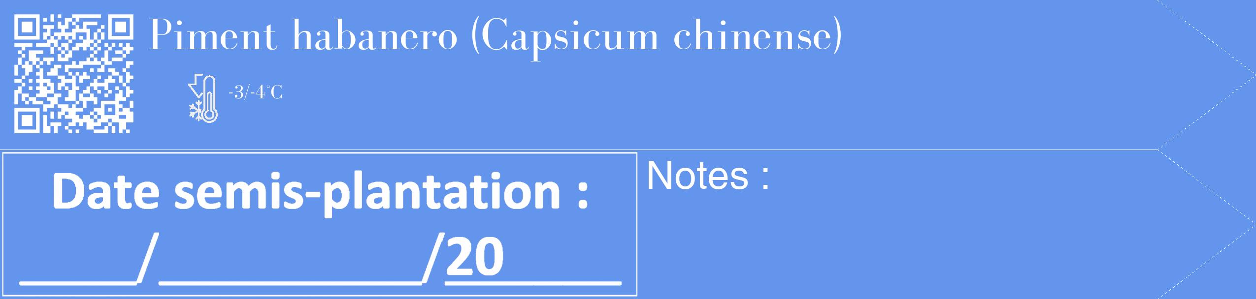 Étiquette de : Capsicum chinense - format c - style blanche4_simple_simplebod avec qrcode et comestibilité