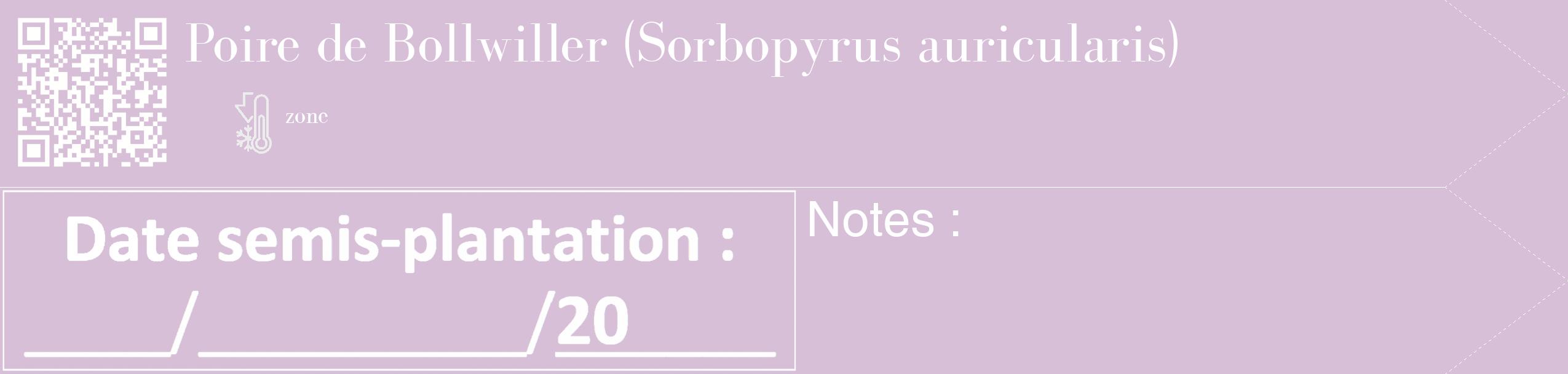 Étiquette de : Sorbopyrus auricularis - format c - style blanche54_simple_simplebod avec qrcode et comestibilité