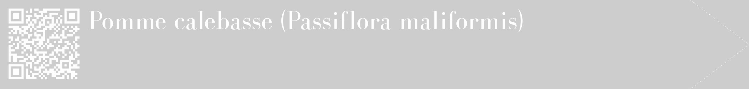Étiquette de : Passiflora maliformis - format c - style blanche41_simple_simplebod avec qrcode et comestibilité
