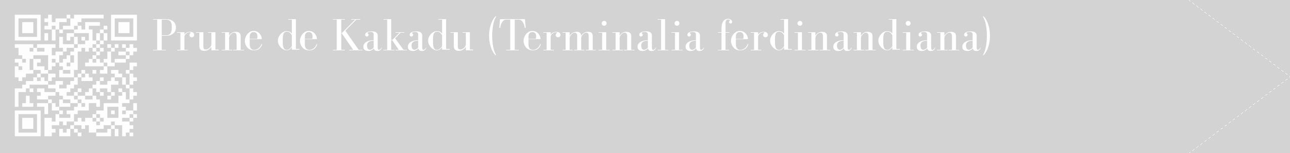 Étiquette de : Terminalia ferdinandiana - format c - style blanche56_simple_simplebod avec qrcode et comestibilité