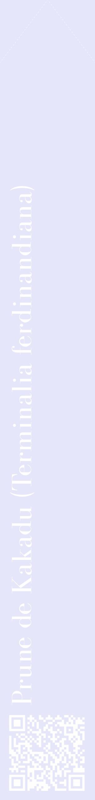 Étiquette de : Terminalia ferdinandiana - format c - style blanche55_simplebod avec qrcode et comestibilité