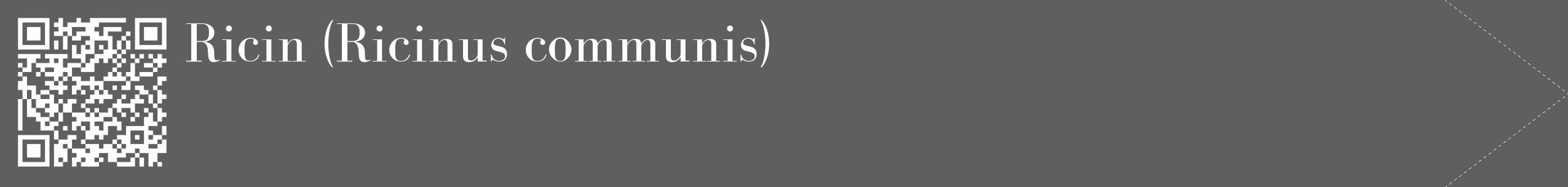Étiquette de : Ricinus communis - format c - style blanche10_simple_simplebod avec qrcode et comestibilité