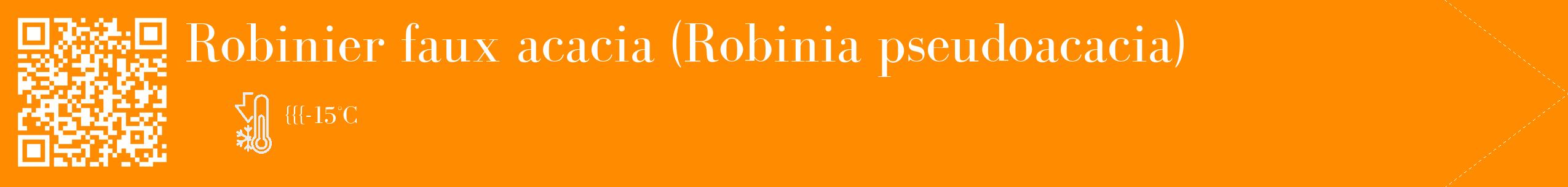 Étiquette de : Robinia pseudoacacia - format c - style blanche23_simple_simplebod avec qrcode et comestibilité