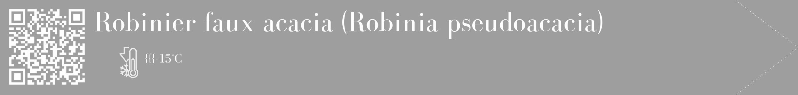 Étiquette de : Robinia pseudoacacia - format c - style blanche23_simple_simplebod avec qrcode et comestibilité
