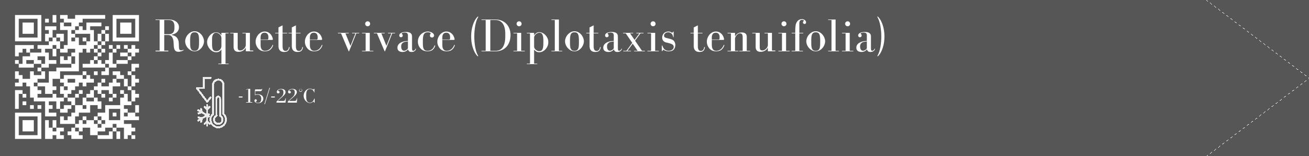 Étiquette de : Diplotaxis tenuifolia - format c - style blanche45_simple_simplebod avec qrcode et comestibilité