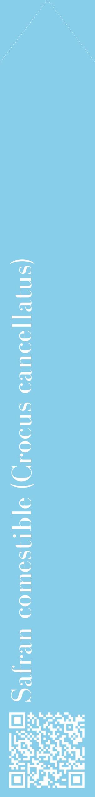 Étiquette de : Crocus cancellatus - format c - style blanche1_simplebod avec qrcode et comestibilité