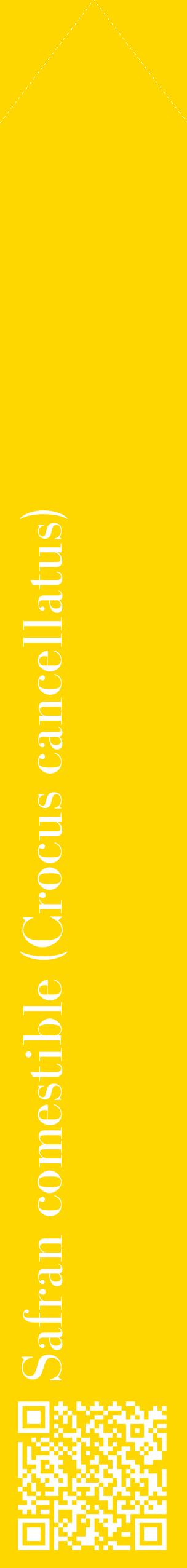 Étiquette de : Crocus cancellatus - format c - style blanche21_simplebod avec qrcode et comestibilité