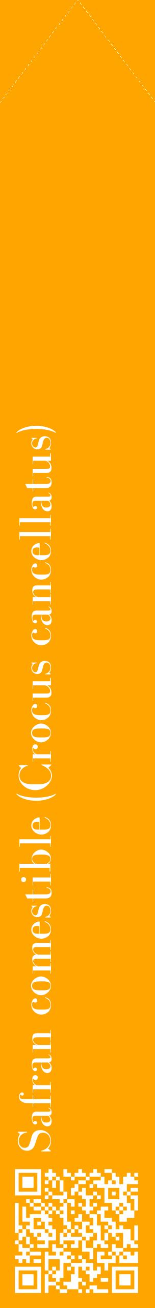 Étiquette de : Crocus cancellatus - format c - style blanche22_simplebod avec qrcode et comestibilité