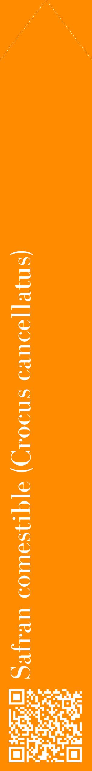 Étiquette de : Crocus cancellatus - format c - style blanche23_simplebod avec qrcode et comestibilité