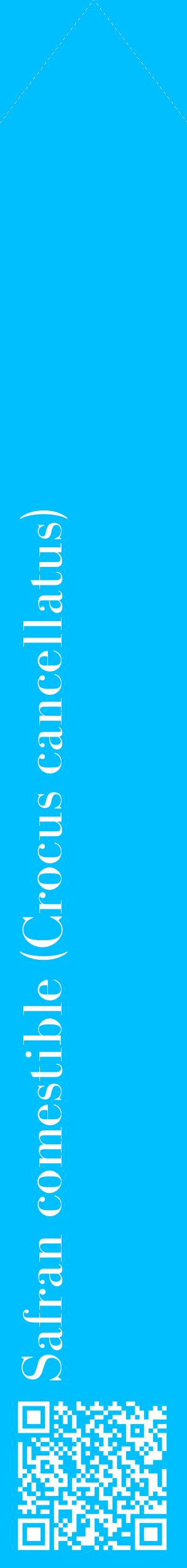 Étiquette de : Crocus cancellatus - format c - style blanche2_simplebod avec qrcode et comestibilité