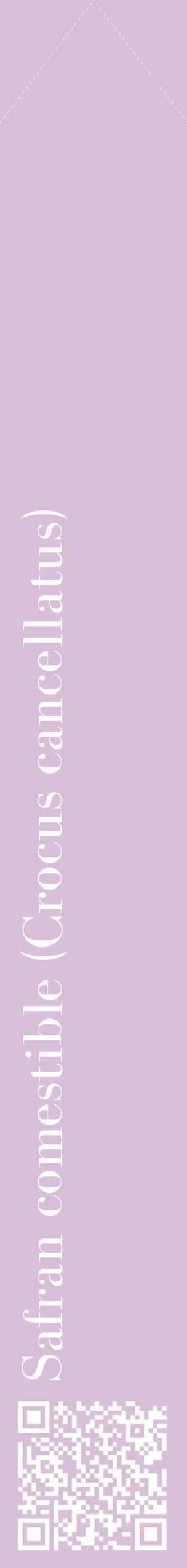Étiquette de : Crocus cancellatus - format c - style blanche54_simplebod avec qrcode et comestibilité