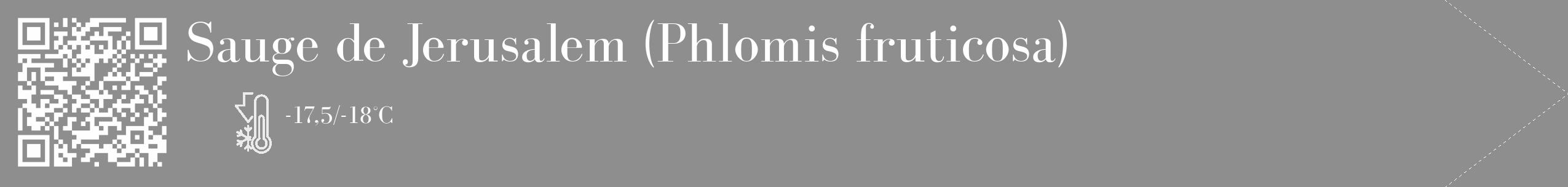 Étiquette de : Phlomis fruticosa - format c - style blanche25_simple_simplebod avec qrcode et comestibilité