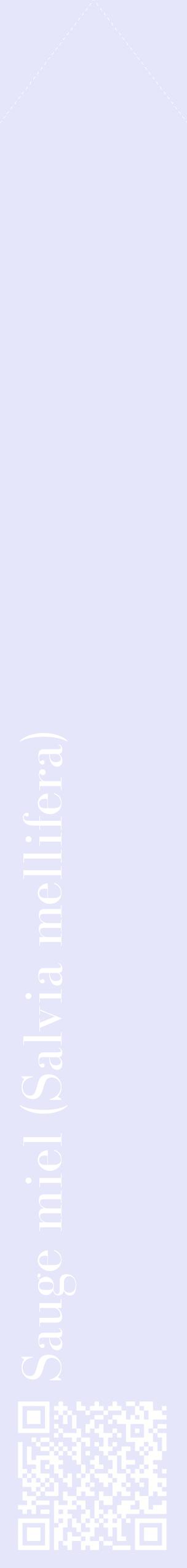 Étiquette de : Salvia mellifera - format c - style blanche55_simplebod avec qrcode et comestibilité