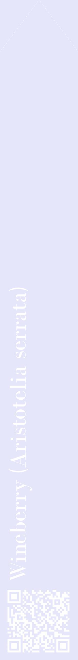 Étiquette de : Aristotelia serrata - format c - style blanche55_simplebod avec qrcode et comestibilité