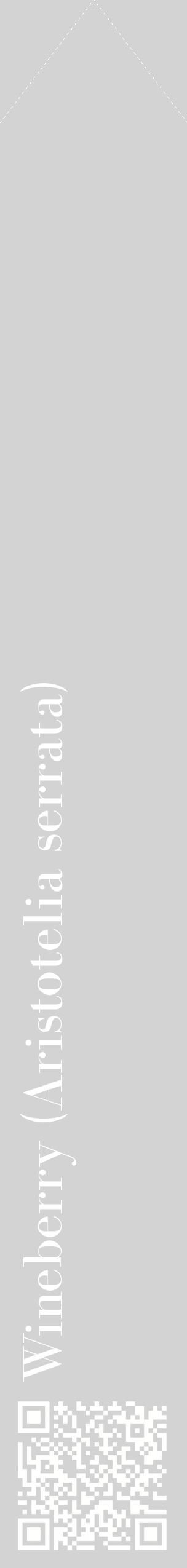 Étiquette de : Aristotelia serrata - format c - style blanche56_simplebod avec qrcode et comestibilité
