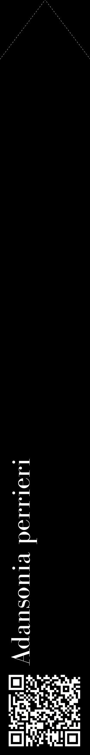 Étiquette de : Adansonia perrieri - format c - style blanche59_simplebod avec qrcode et comestibilité