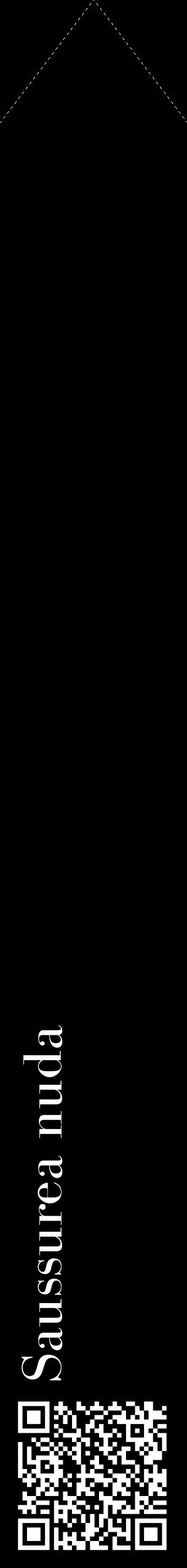 Étiquette de : Saussurea nuda - format c - style blanche59_simplebod avec qrcode et comestibilité