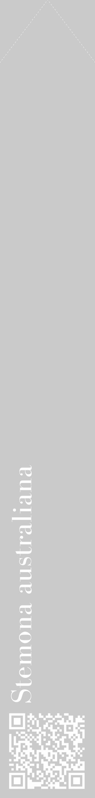 Étiquette de : Stemona australiana - format c - style blanche21_simple_simplebod avec qrcode et comestibilité - position verticale