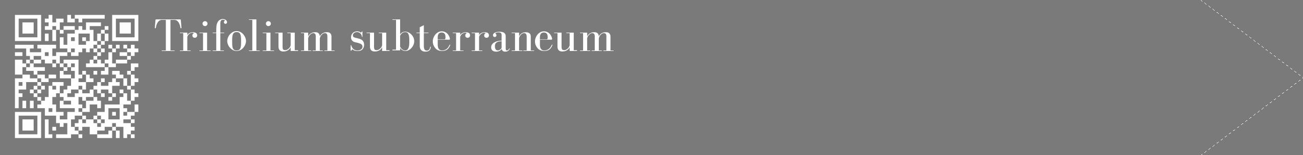Étiquette de : Trifolium subterraneum - format c - style blanche3_simple_simplebod avec qrcode et comestibilité