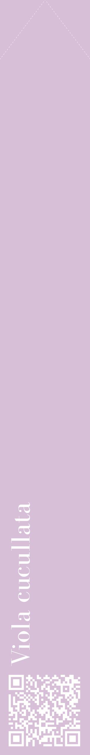 Étiquette de : Viola cucullata - format c - style blanche54_simplebod avec qrcode et comestibilité