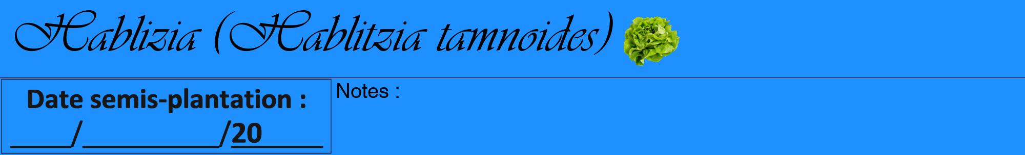 Étiquette de : Hablitzia tamnoides - format a - style noire3viv avec comestibilité simplifiée
