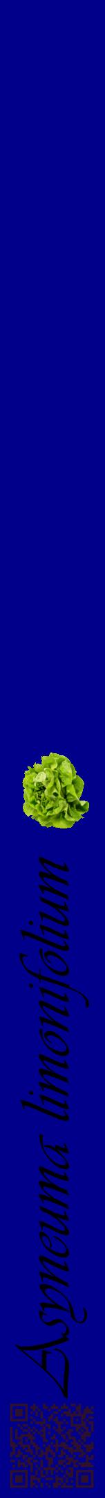Étiquette de : Asyneuma limonifolium - format a - style noire7viv avec qrcode et comestibilité simplifiée