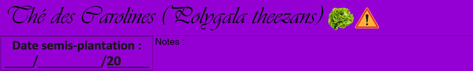 Étiquette de : Polygala theezans - format a - style noire48viv avec comestibilité simplifiée