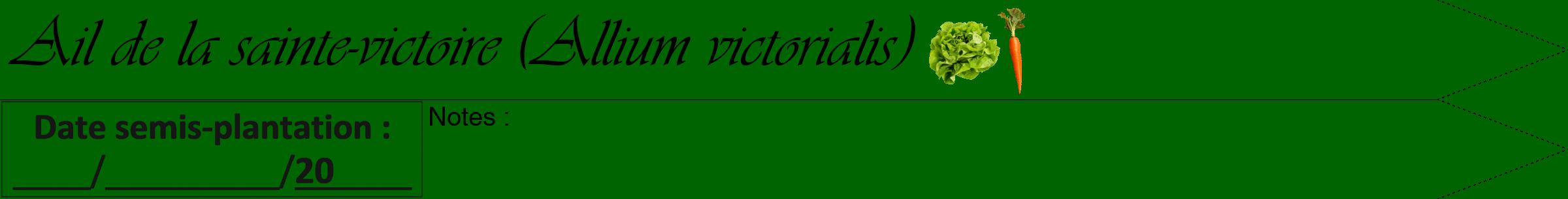 Étiquette de : Allium victorialis - format a - style noire8simpleviv avec comestibilité simplifiée