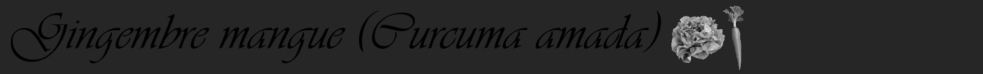 Étiquette de : Curcuma amada - format a - style noire29viv avec comestibilité simplifiée