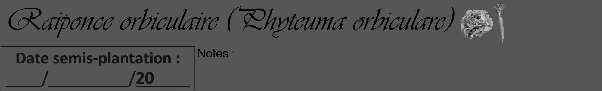 Étiquette de : Phyteuma orbiculare - format a - style noire45viv avec comestibilité simplifiée