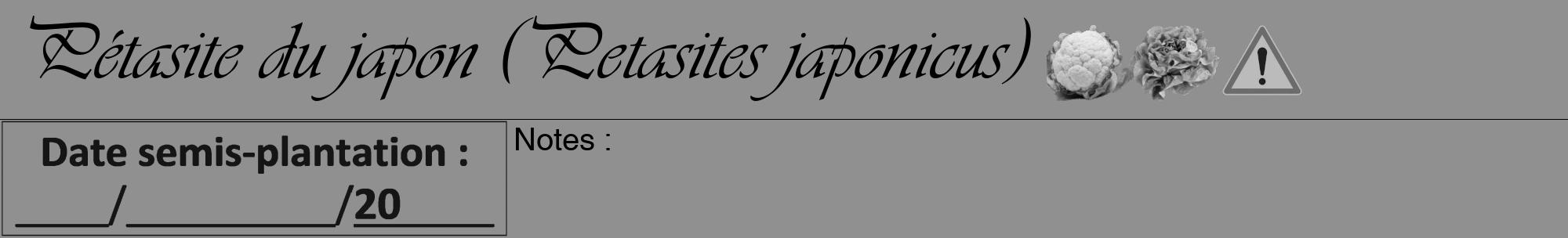 Étiquette de : Petasites japonicus - format a - style noire4viv avec comestibilité simplifiée