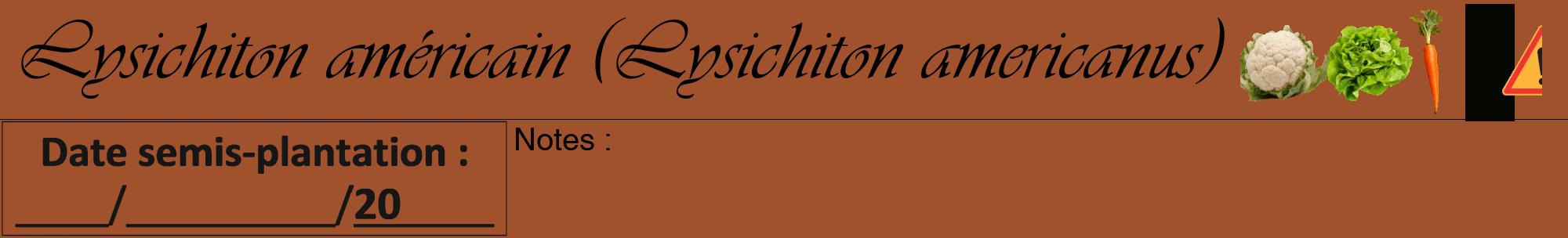 Étiquette de : Lysichiton americanus - format a - style noire32viv avec comestibilité simplifiée