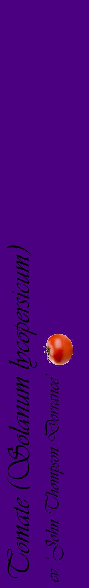 Étiquette de : Solanum lycopersicum cv. 'John Thompson Dorrance' - format c - style noire47_basiqueviv avec comestibilité simplifiée