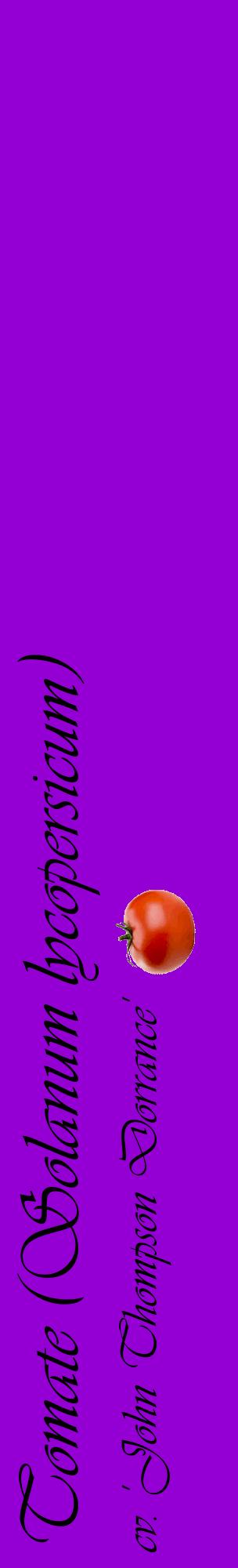 Étiquette de : Solanum lycopersicum cv. 'John Thompson Dorrance' - format c - style noire48_basiqueviv avec comestibilité simplifiée