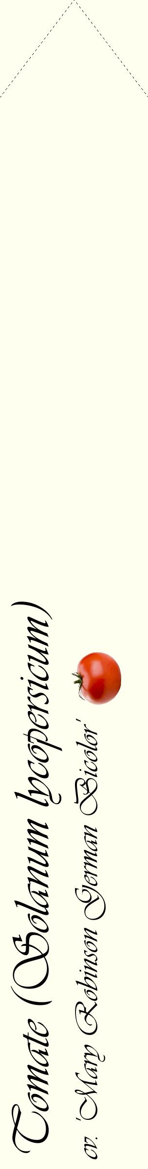 Étiquette de : Solanum lycopersicum cv. 'Mary Robinson German Bicolor' - format c - style noire19_simpleviv avec comestibilité simplifiée