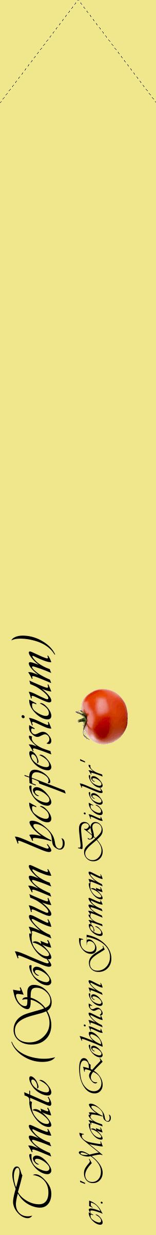 Étiquette de : Solanum lycopersicum cv. 'Mary Robinson German Bicolor' - format c - style noire20_simpleviv avec comestibilité simplifiée