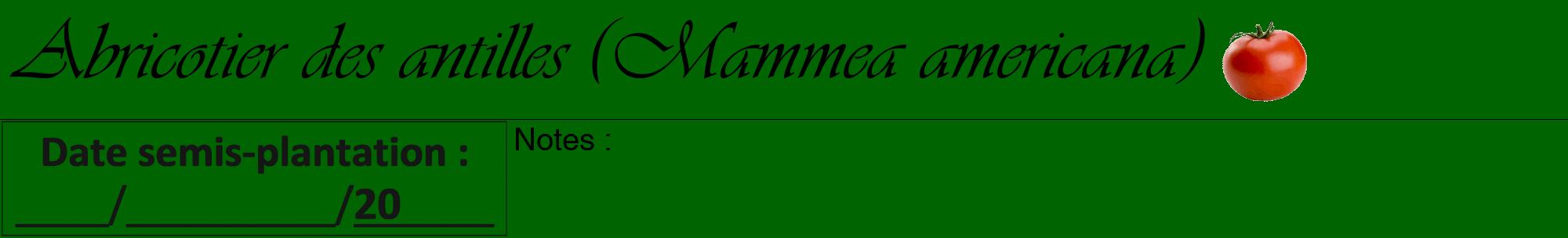 Étiquette de : Mammea americana - format a - style noire8viv avec comestibilité simplifiée