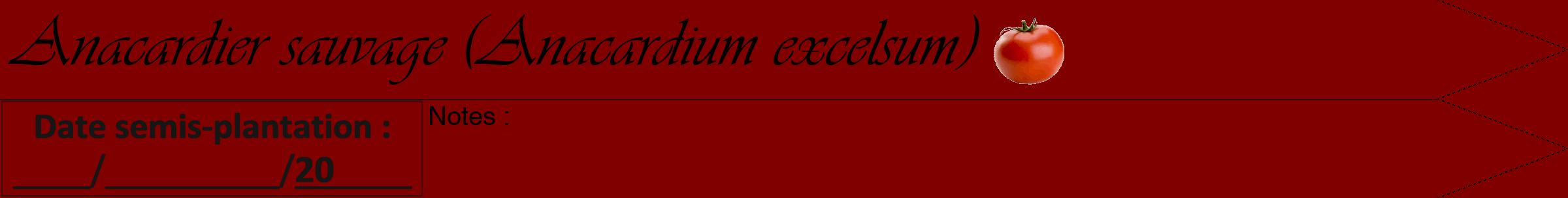 Étiquette de : Anacardium excelsum - format a - style noire29simpleviv avec comestibilité simplifiée
