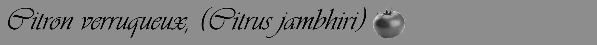 Étiquette de : Citrus jambhiri - format a - style noire2viv avec comestibilité simplifiée