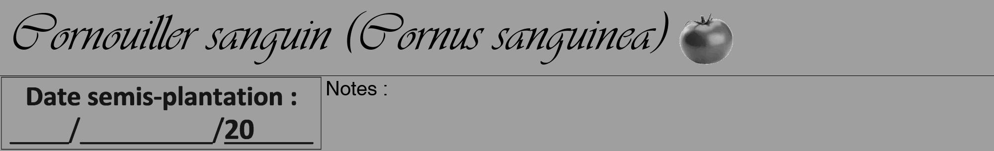Étiquette de : Cornus sanguinea - format a - style noire24viv avec comestibilité simplifiée
