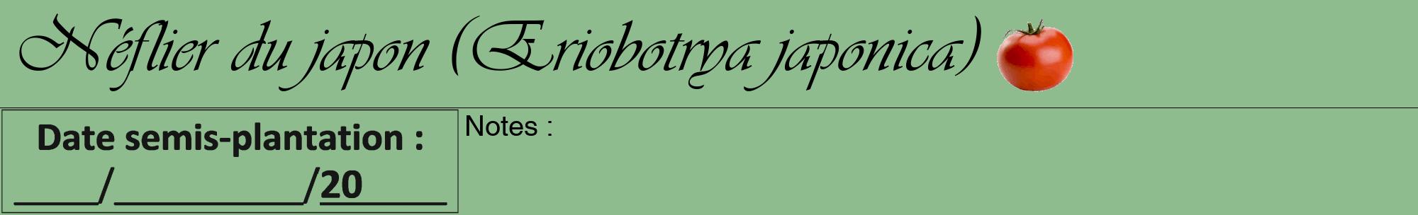Étiquette de : Eriobotrya japonica - format a - style noire13viv avec comestibilité simplifiée