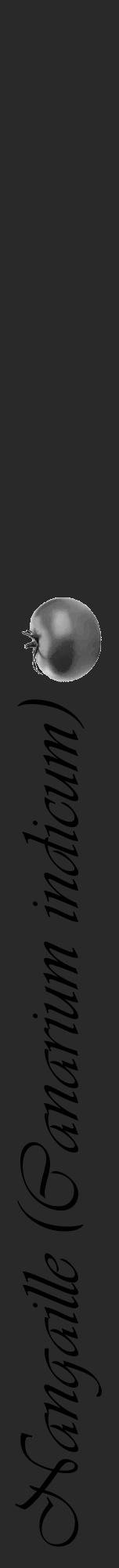 Étiquette de : Canarium indicum - format a - style noire34viv avec comestibilité simplifiée - position verticale