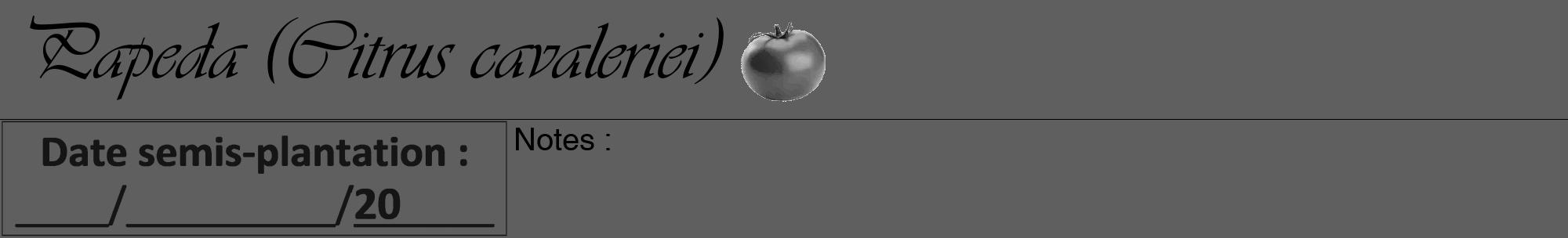 Étiquette de : Citrus cavaleriei - format a - style noire10basiqueviv avec comestibilité simplifiée