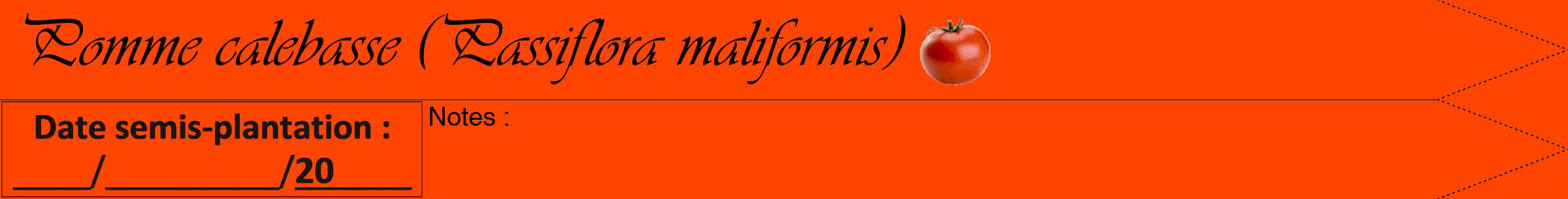Étiquette de : Passiflora maliformis - format a - style noire26simpleviv avec comestibilité simplifiée